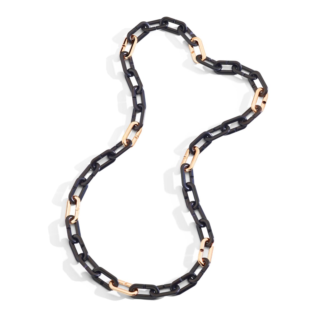 CATENA MON JEU MAXI COMPOSTA DA 8 MODULI IN ORO ROSA E EBANO