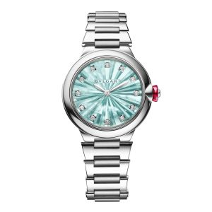 Lvcea Orologio quadrante intarsiato in madreperla verde 33 MM