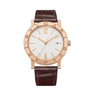 BVLGARI BVLGARI OROLOGIO CASSA IN ORO ROSA 18 KT E QUADRANTE OPALINO BIANCO 38 MM