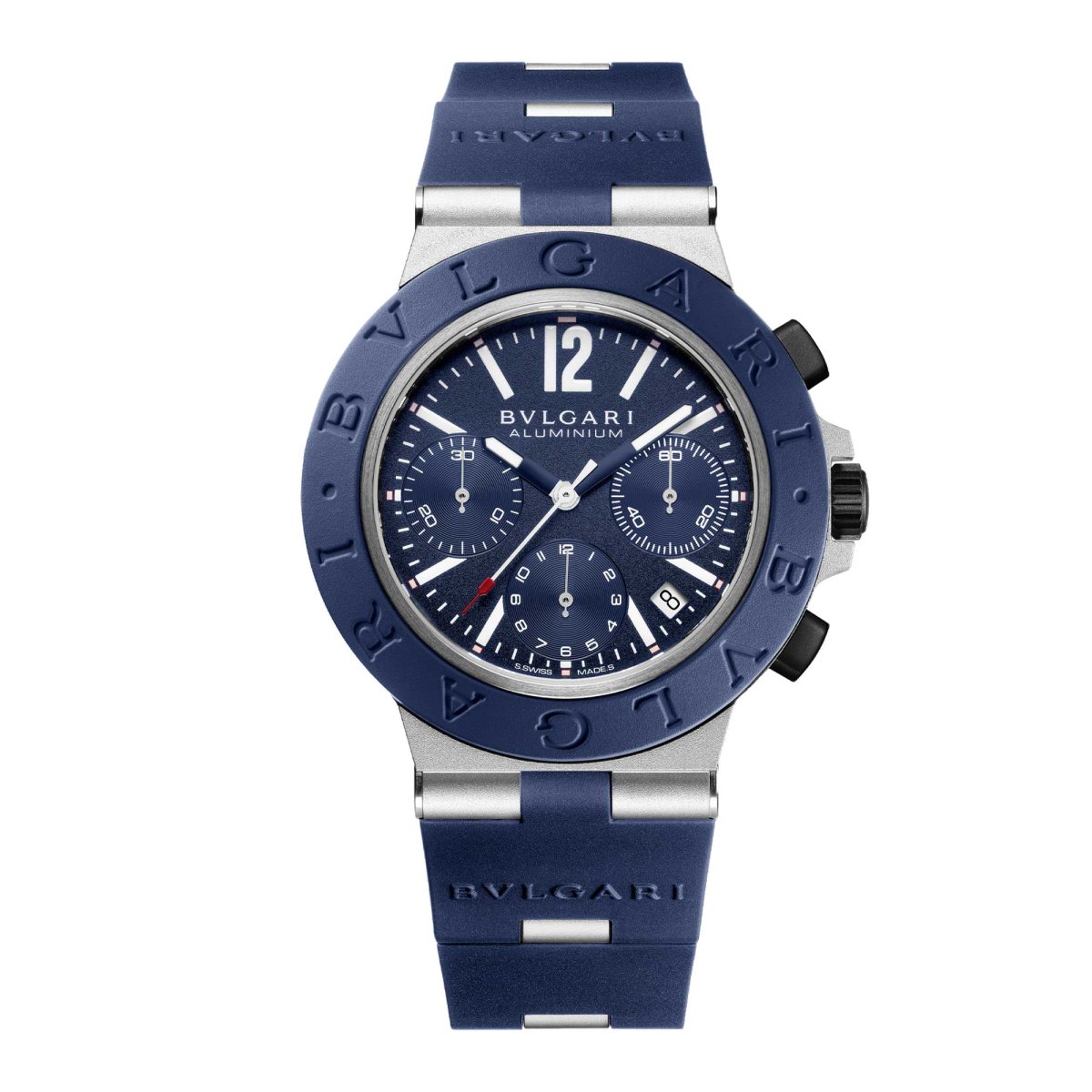 Orologio Bvlgari Aluminium Chronograph quadrante verniciato blu