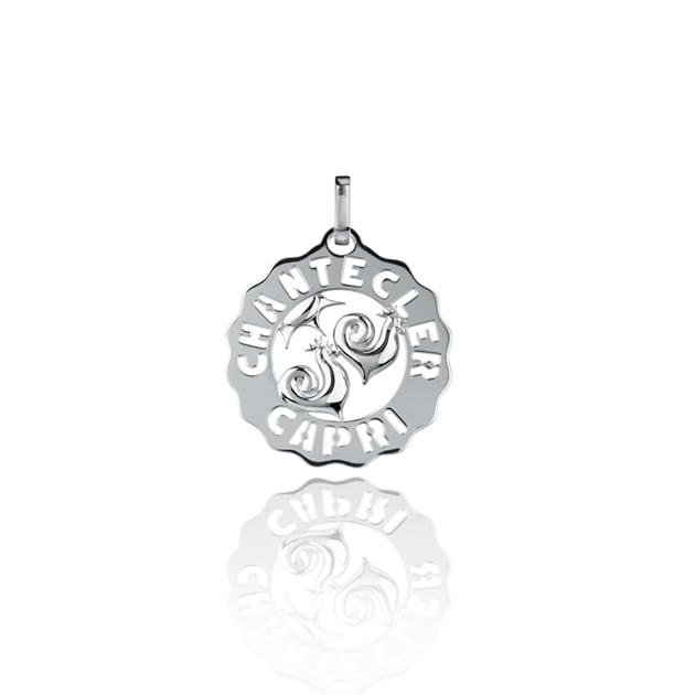 Chantecler Ciondolo Logo in argento sole e galli