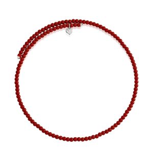 Collana Choker Chantecler Et Voilà Corallo e Argento