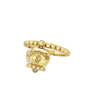 Anello Campanella Suamèm oro giallo 9kt e diamanti