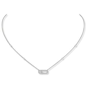 MOVE UNO COLLANA IN ORO BIANCO CON PAVÉ DIAMANTI 0,20 CT