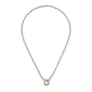 COLLANA  TRADEMARK A CATENA CON BULLONI INCROCIATI