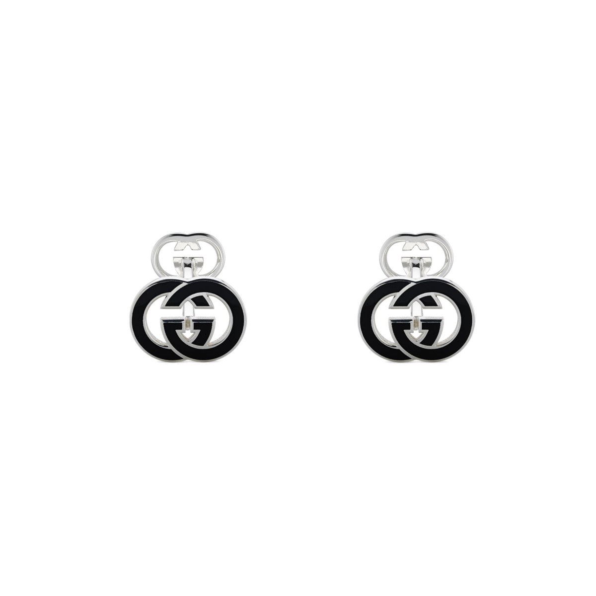GEMELLI GUCCI INTERLOCKING SMALTATI