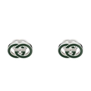 Gemelli Gucci Interlocking argento smaltati