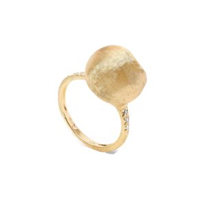 Anello Africa diamanti e boule d’oro