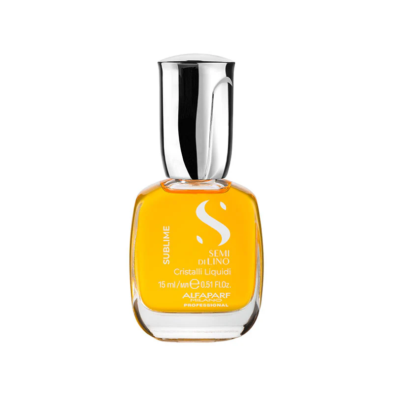 Alfaparf semi di lino sublime cristalli liquidi 15 ml – olio illuminante istantaneo per tutti i tipi di capelli
