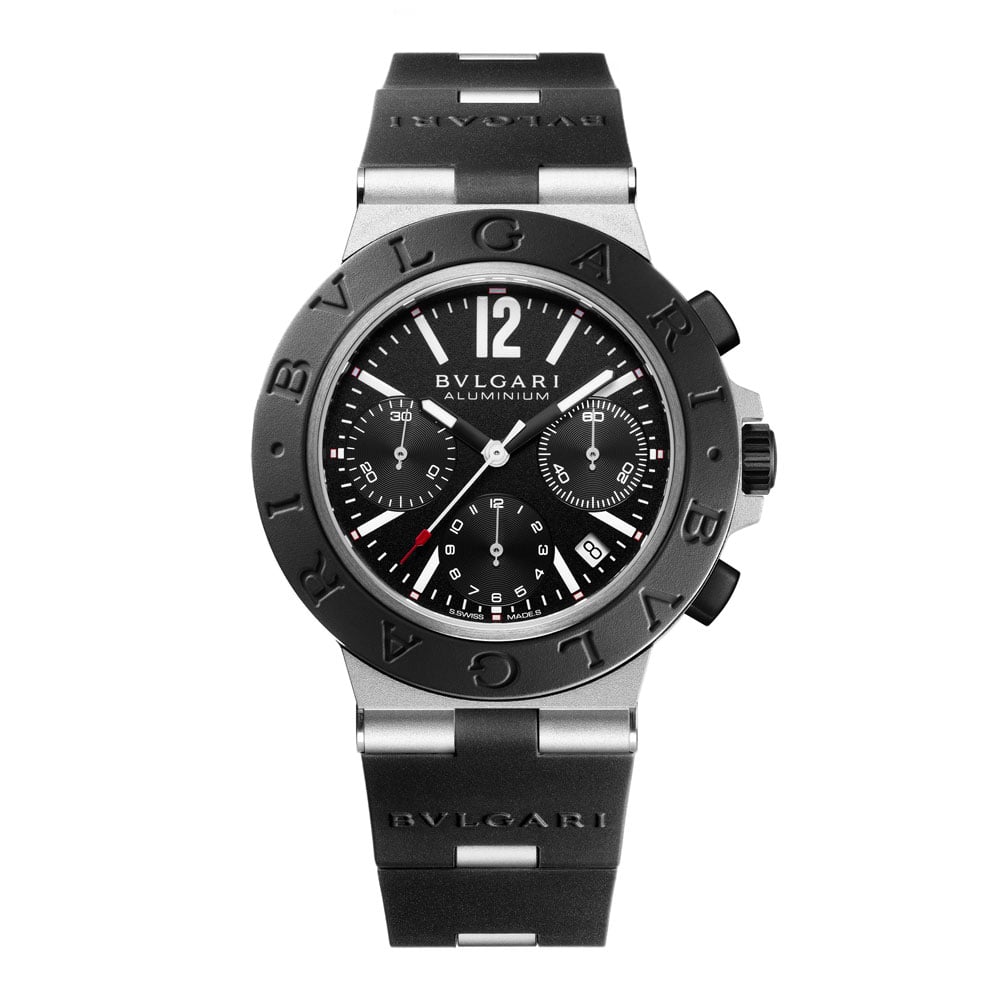 BVLGARI OROLOGIO ALUMINIUM quadrante nero 41 MM