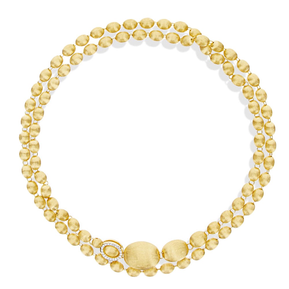 COLLANA IVY CONVERTIBILE CORTA CON BOULES IN ORO E DIAMANTI