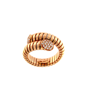 Anello 2 Giri Oro rosa con brillanti