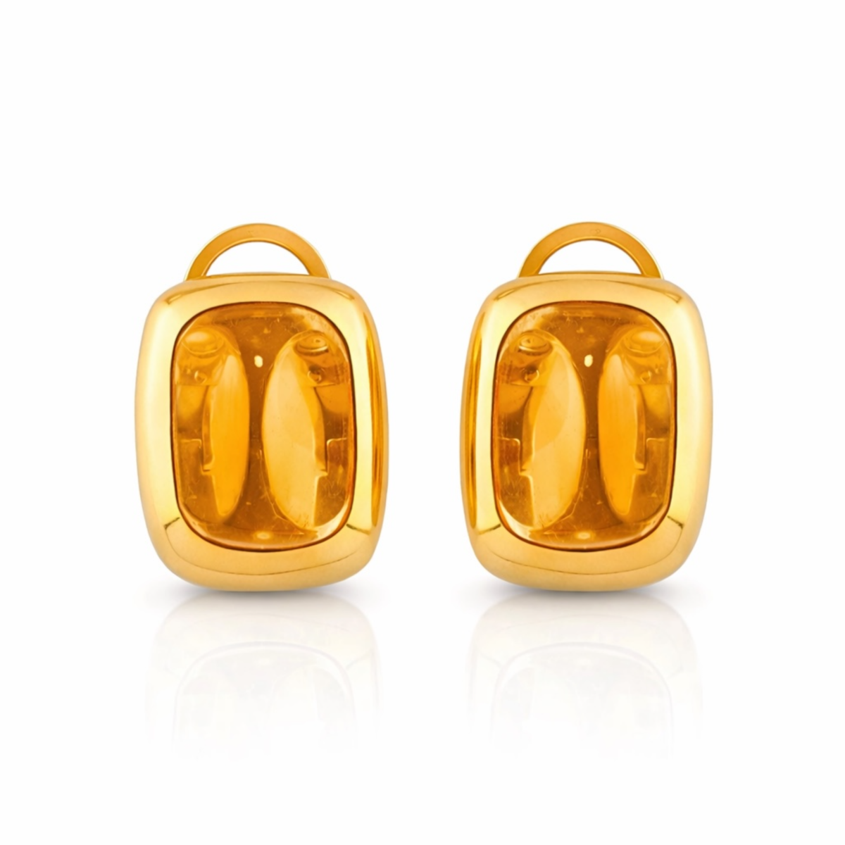 ORECCHINI POMELLATO IN ORO GIALLO E CITRINO