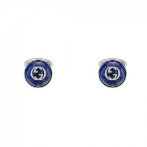 Gemelli polso argento GUCCI GG e Lapislazzuli