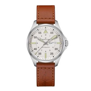KHAKI AVIATION PILOT DAY DATE AUTO QUADRANTE ARGENTATO