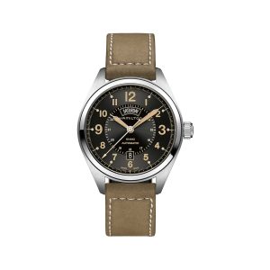 KHAKI FIELD DAY DATE AUTO QUADRANTE NERO 42 MM