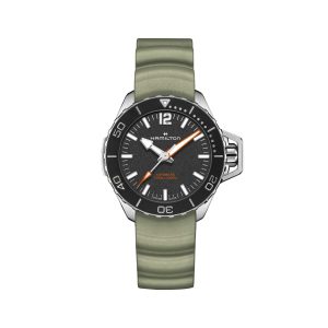 KHAKI NAVY FROGMAN AUTO QUADRANTE NERO 41 MM