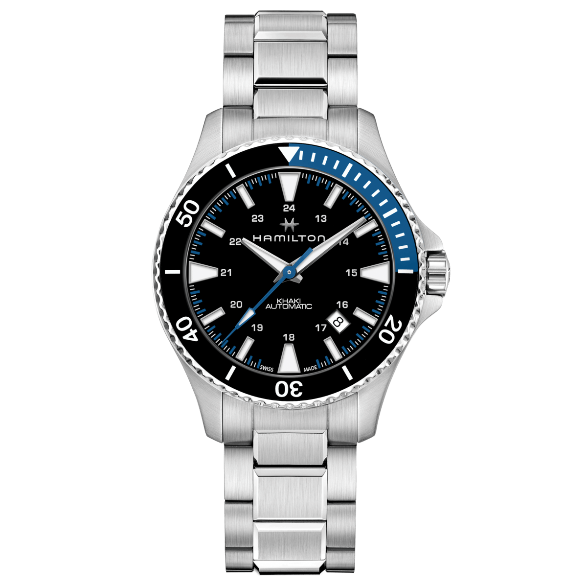 HAMILTON NAVY SCUBA NERO ACCIAIO