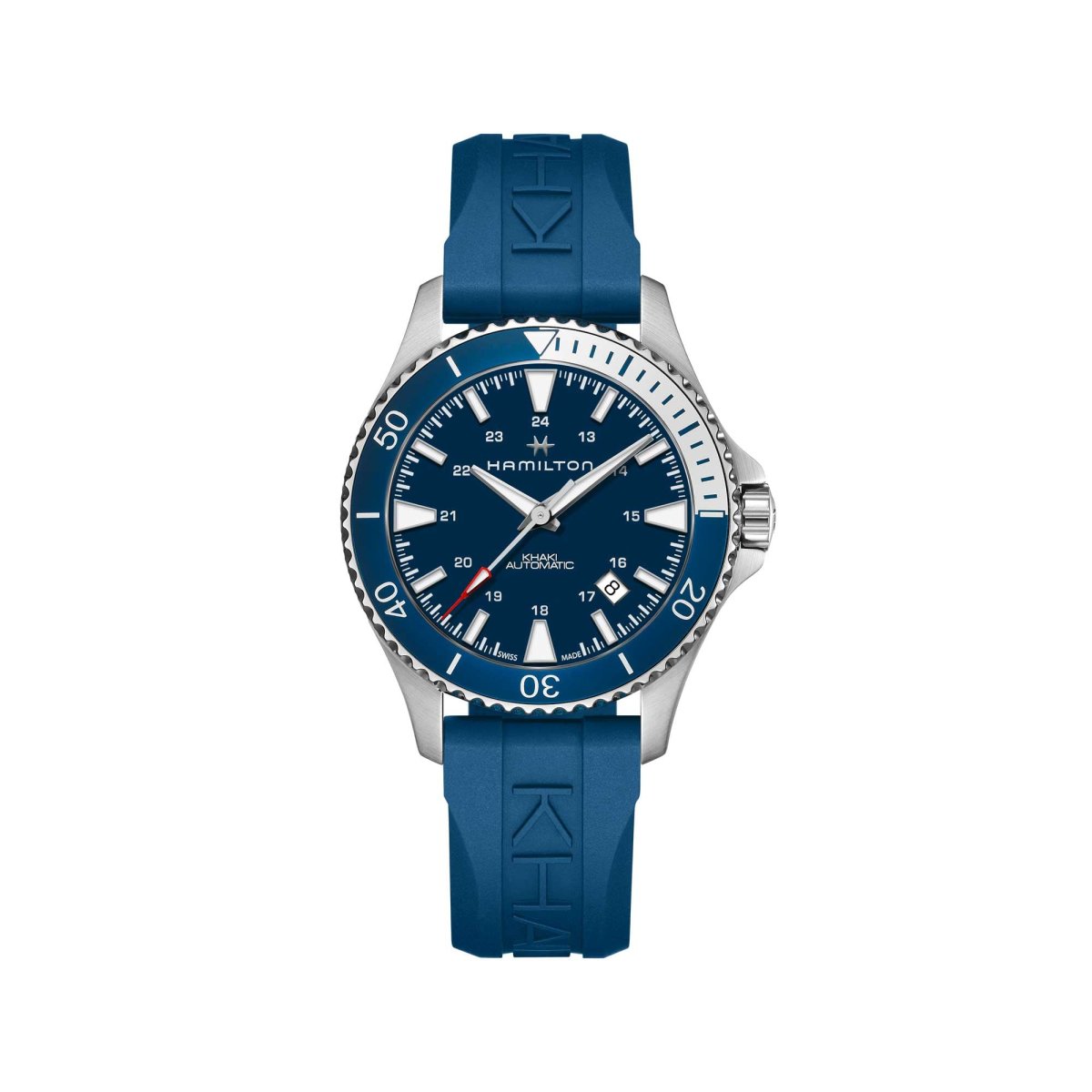 KHAKI NAVY SCUBA AUTO QUADRANTE BLU 42 MM