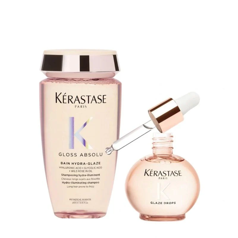 Kerastase – gloss absolu rituel – bain hydra glaze 250 ml – glaze drops 45 ml