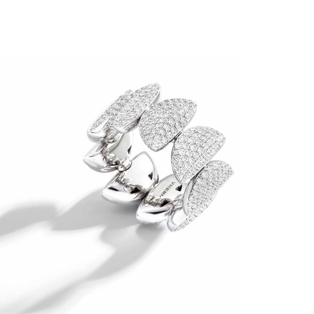 Anello Eclisse Endless oro bianco e diamanti