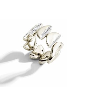 Anello Eclisse Endless oro bianco e brillanti