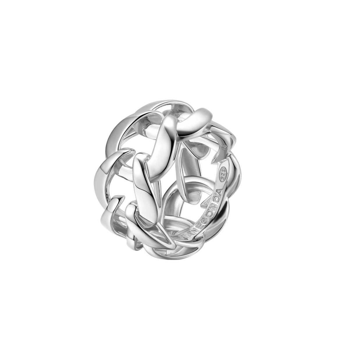 Anello Fascia Tecum a catena argento