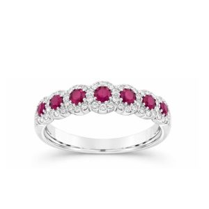 Anello Bon Ton rubini e brillanti