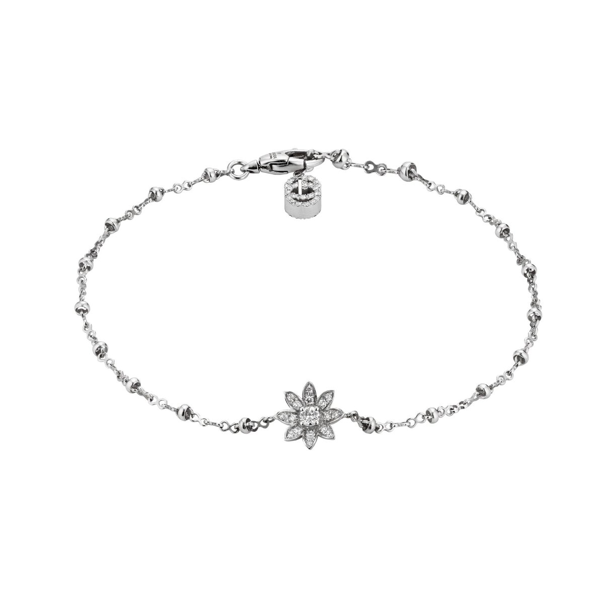 Bracciale Gucci con fiore e diamanti