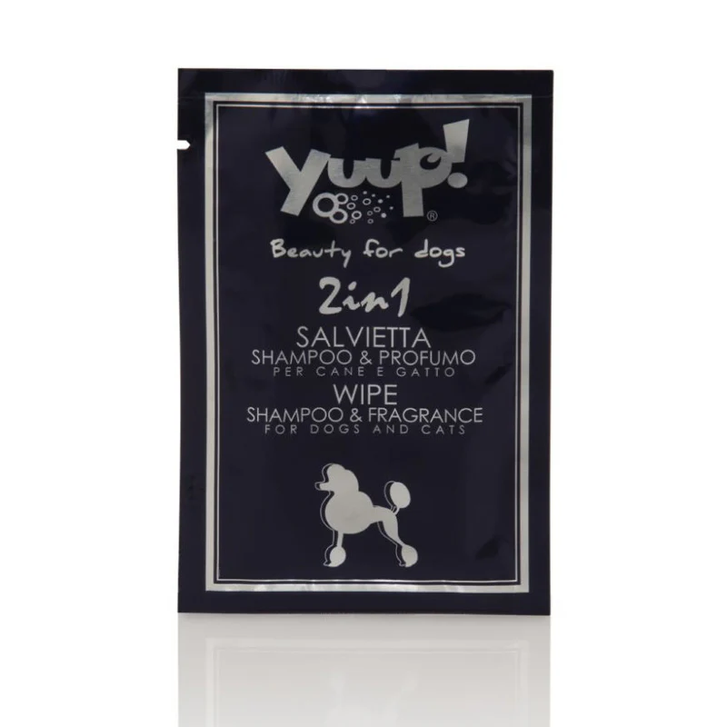 Yuup cani e gatti salviette 2-1 shampoo-profumo