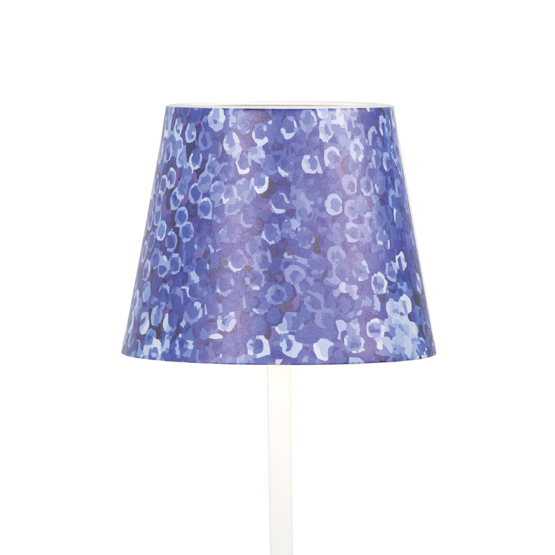 Zafferano – Poldina cover in metallo Fiori ortensia blu