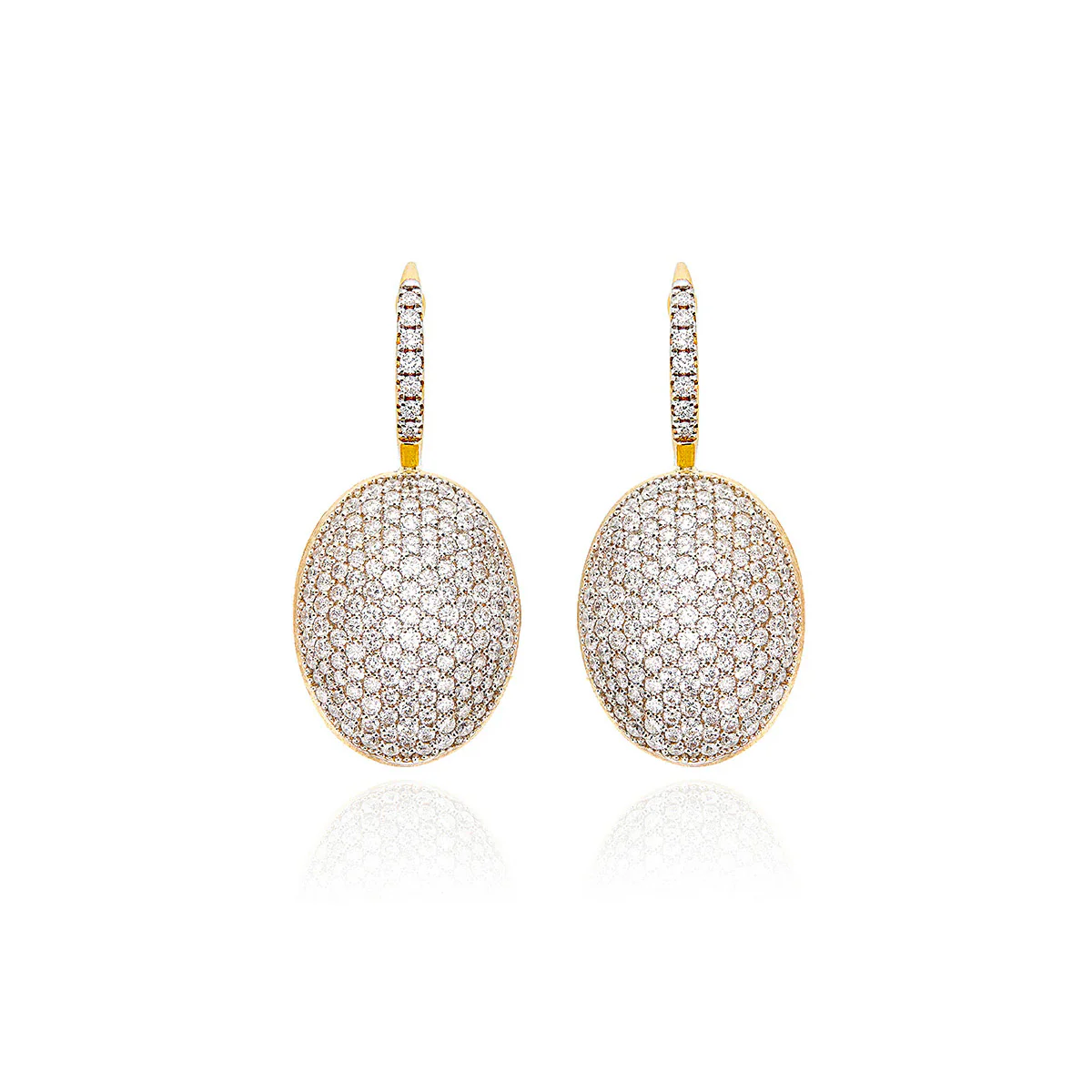 Orecchini ÉLITE con boules pavé