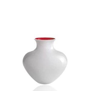 NasonMoretti vaso Antares vetro Murano bianco